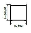 Darklight 80 76W 900x900 mm Radius Köşeli Linear Düz Difüzör DL82 9090