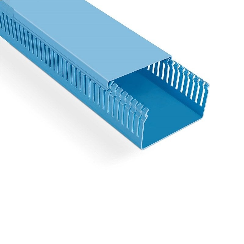 Mutlusan 100X60 mm  Kablo Kanalı (Delikli) (MAVİ) - 001 005 100060 20 13
