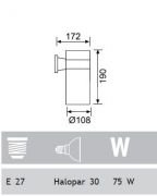 Jupiter Bahçe Aplik E27 Par30 (Dahil değil) JW927 AN