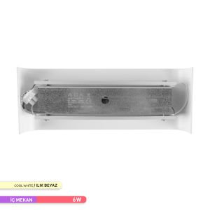 ACK 6W 4000K 9 cm X 23 cm LED Duvar Armatürü Beyaz AH07-03210