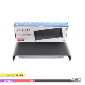 ACK 6W 3000K 9 cm X 23 cm LED Duvar Armatürü Siyah AH07-03201
