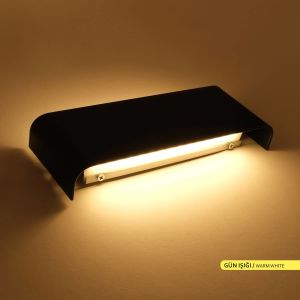 ACK 6W 3000K 9 cm X 23 cm LED Duvar Armatürü Siyah AH07-03201