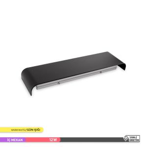 ACK 12W 3000K 9 cm X 35 cm LED Duvar Armatürü Siyah AH07-03301