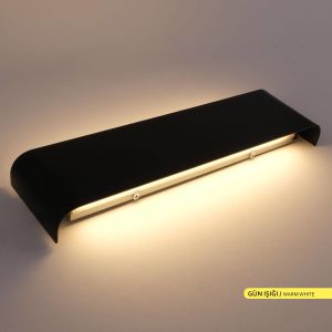 ACK 12W 3000K 9 cm X 35 cm LED Duvar Armatürü Siyah AH07-03301