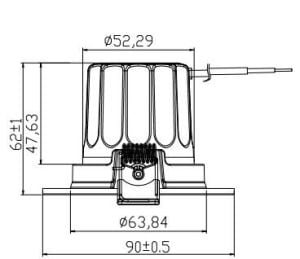 Jupiter  Beyaz Sabit LED Spot (3000K) LS701 B