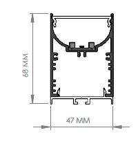 Darklight 47 86W Direkt+56W Endirekt 3030 mm Linear U Difüzör DL4768 3000