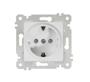 Mutlusan Mek+Tuş Topraklı Priz Çocuk Korumalı Rita Natural - Beyaz 2200 605 0201