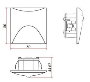 Jupiter 3w Antrasit LED 3000K Sensörlü LED Duvar Armatürü LW776 AN