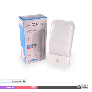ACK 20W 6500K 30 cm X 8,6 cm  X 15 cm Sensörlü LED Duvar Apliği Beyaz AH07-05330
