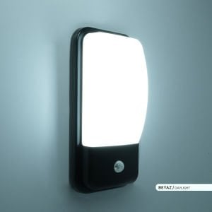 ACK 20W 6500K 30 cm X 8,6 cm  X 15 cm Sensörlü LED Duvar Apliği Siyah AH07-05431