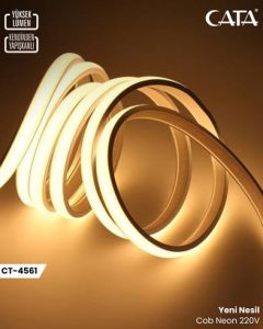 Cata 220V Yüksek Lümen Cob Neon Led Aydınlatma 100 Metre CT-4561