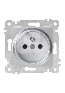 Mutlusan Mek+Tuş UPS Prizi Rita Metalik İnox 2200 615 0282 (Çerçeve Hariç)