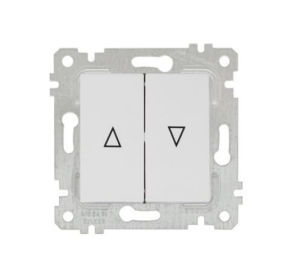 Mutlusan Mek+Tuş Jaluzi Anahtar Rita Natural - Beyaz 2200 436 0201 (Çerçeve Hariç)