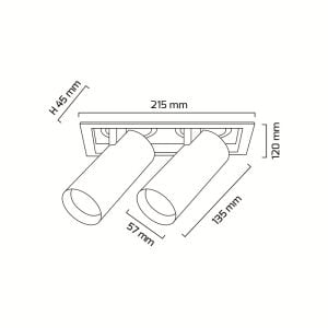Goya 2x14 W COB Ledli Mağaza Armatürleri Goya GY 3152
