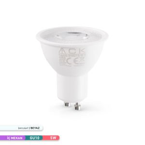 ACK 5W GU10 Lensli LED Ampul 6500K AA24-01553
