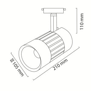 Goya 36W 2700K Sarı Işık Ray Tipi Led Monofaze Soketli  GY 3617