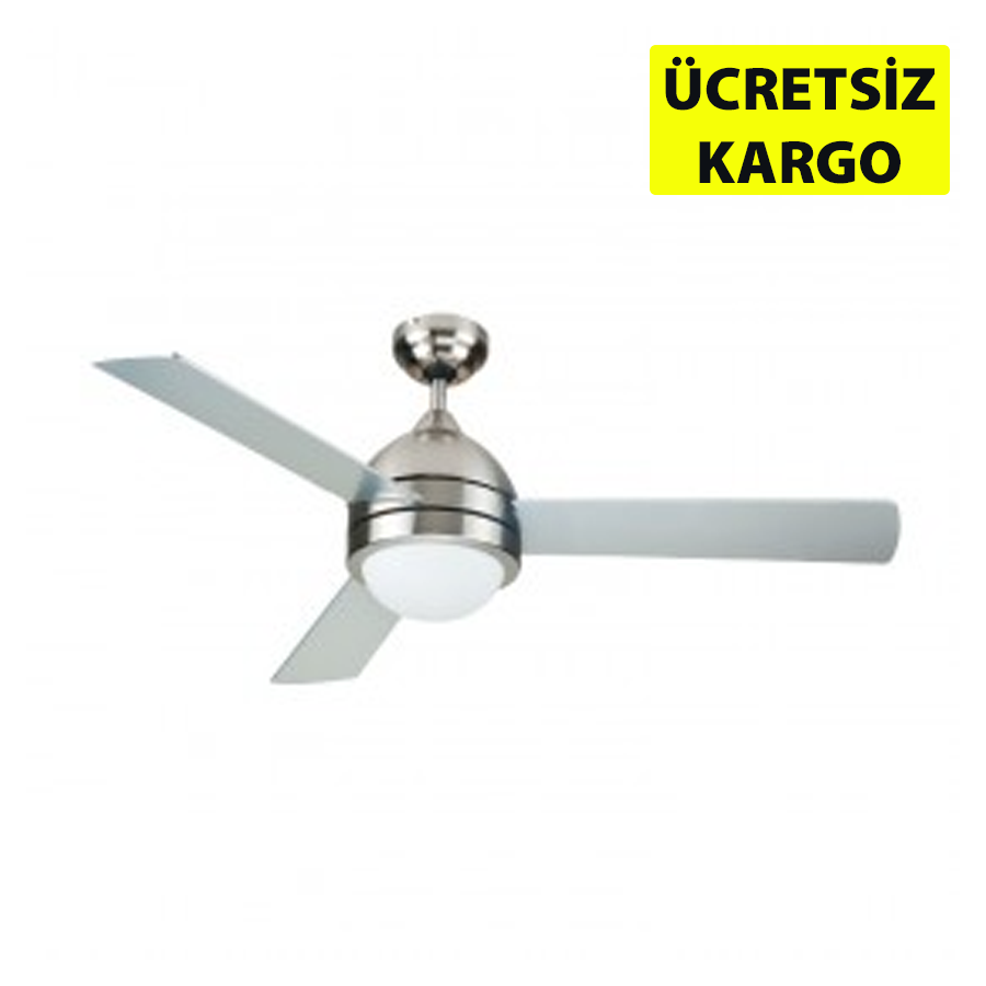 Vanti  60W  48'' Avizeli Gümüş Metal Tavan 3 Kanatlı Vantilatör KCF287
